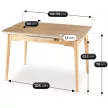 Masă ceramică extensibilă 138–178 cm, finisaj stejar SAMER