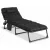 Șezlong de grădină SATURN negru