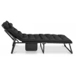 Șezlong de grădină SATURN negru