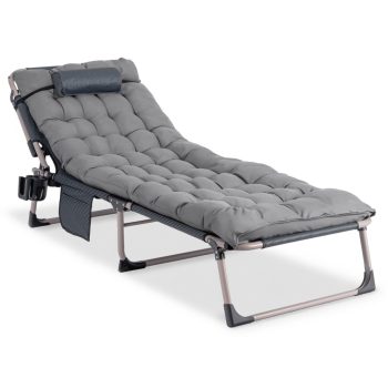 Șezlong de grădină SATURN gri