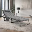 Șezlong de grădină SATURN gri