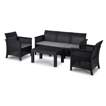 Set mobilier de grădină SAVIO negru