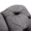 Fotoliu (1 loc) gri, tapițat cu catifea SORRENTO