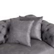 Canapea 3 locuri gri, tapițată cu catifea SORRENTO 3S
