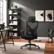 Fotoliu rotativ SPIRAL ergonomic negru