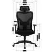 Fotoliu rotativ SPIRAL ergonomic negru