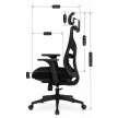 Fotoliu rotativ SPIRAL ergonomic negru