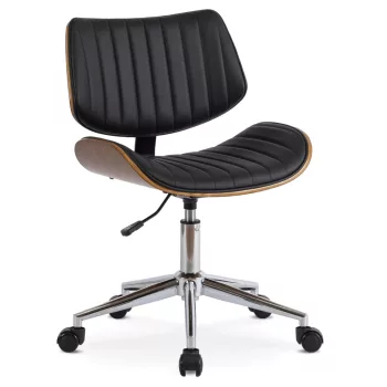   Scaun rotativ culoare negru, tapițerie piele ecologică TEKSAS