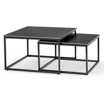 Dohányzóasztal szett ARON fehér márvány/arany