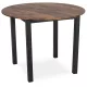 Masă de dining 100 cm, culoare stejar rustic/negru TEO
