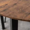 Masă de dining 100 cm, culoare stejar rustic/negru TEO