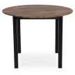 Masă de dining 100 cm, culoare stejar rustic/negru TEO