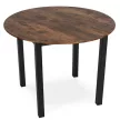 Masă de dining 100 cm, culoare stejar rustic/negru TEO