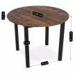 Masă de dining 100 cm, culoare stejar rustic/negru TEO