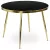 Masă de dining din sticlă 100 cm, culoare negru/auriu TINGA