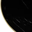 Masă de dining din sticlă 100 cm, culoare negru/auriu TINGA