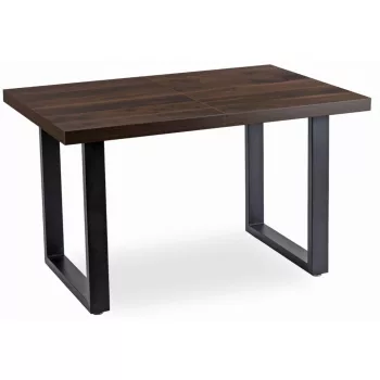 Masă dining extensibilă TOMAS 130–230 cm nuc/negru