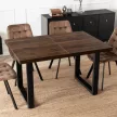 Masă dining extensibilă TOMAS 130–230 cm nuc/negru