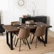 Masă dining extensibilă TOMAS 130–230 cm nuc/negru