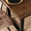 Masă dining extensibilă TOMAS 130–230 cm nuc/negru