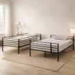 Pat supraetajat TRES 90x200 pentru tineret negru 2 în 1