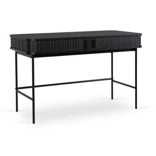 Birou 120 cm, finisaj negru riflat TRISH