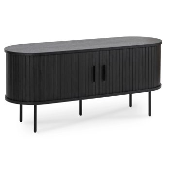 Comodă TV TRISH 120 cm negru cu 2 uși