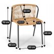Set mobilier de grădină maro/negru – TRISTE