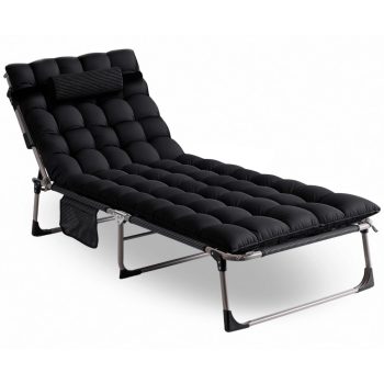 Șezlong de grădină VENUS negru