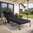 Șezlong de grădină VENUS negru