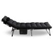 Șezlong de grădină VENUS negru