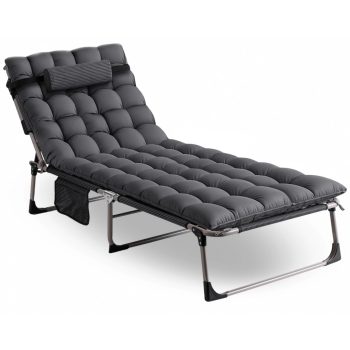 Șezlong de grădină VENUS gri