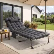 Șezlong de grădină VENUS gri