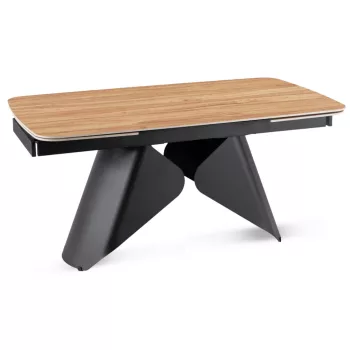   Masă ceramică extensibilă 160–240 cm, stejar/negru VERONA