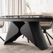 Masă ceramică extensibilă 160–240 cm, stejar/negru VERONA