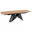 Masă ceramică extensibilă 160–240 cm, stejar/negru VERONA