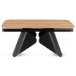 Masă ceramică extensibilă 160–240 cm, stejar/negru VERONA