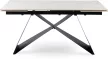 Masă extensibilă ceramică 160–240 cm, culoare marmură albă/negru VICTOR