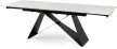 Masă extensibilă ceramică 160–240 cm, culoare marmură albă/negru VICTOR