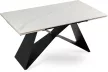 Masă extensibilă ceramică 160–240 cm, culoare marmură albă/negru VICTOR