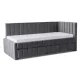 Pat VILLEMO 90x200 catifea gri