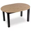 Masă de dining stejar Artisan/negru, HARRY 102–142 cm