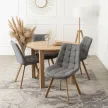 Masă de dining HARRY 102–142 cm, stejar artisan