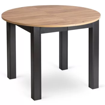 Masă extensibilă HARRY 102–142 cm, stejar Craft/negru