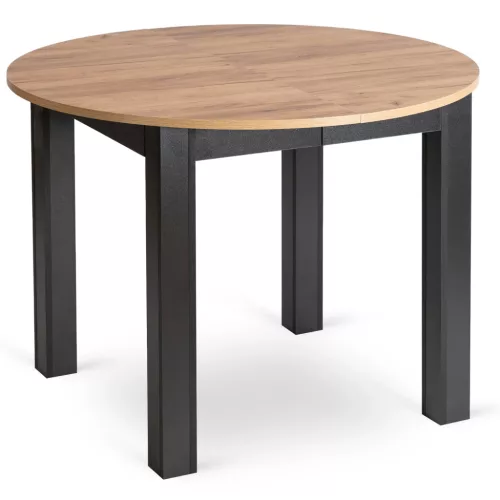 Masă extensibilă HARRY 102–142 cm, stejar Craft/negru