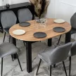 Masă extensibilă HARRY 102–142 cm, stejar Craft/negru