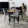 Masă extensibilă HARRY 102–142 cm, stejar Craft/negru