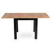 Masă de dining extensibilă în culorile stejar artizanal/negru. MAX 80–160 cm