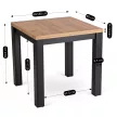 Masă de dining extensibilă în culorile stejar artizanal/negru. MAX 80–160 cm
