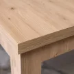 Masă de dining extensibilă în culoarea stejar Artisan. SKUBI 120–160 cm